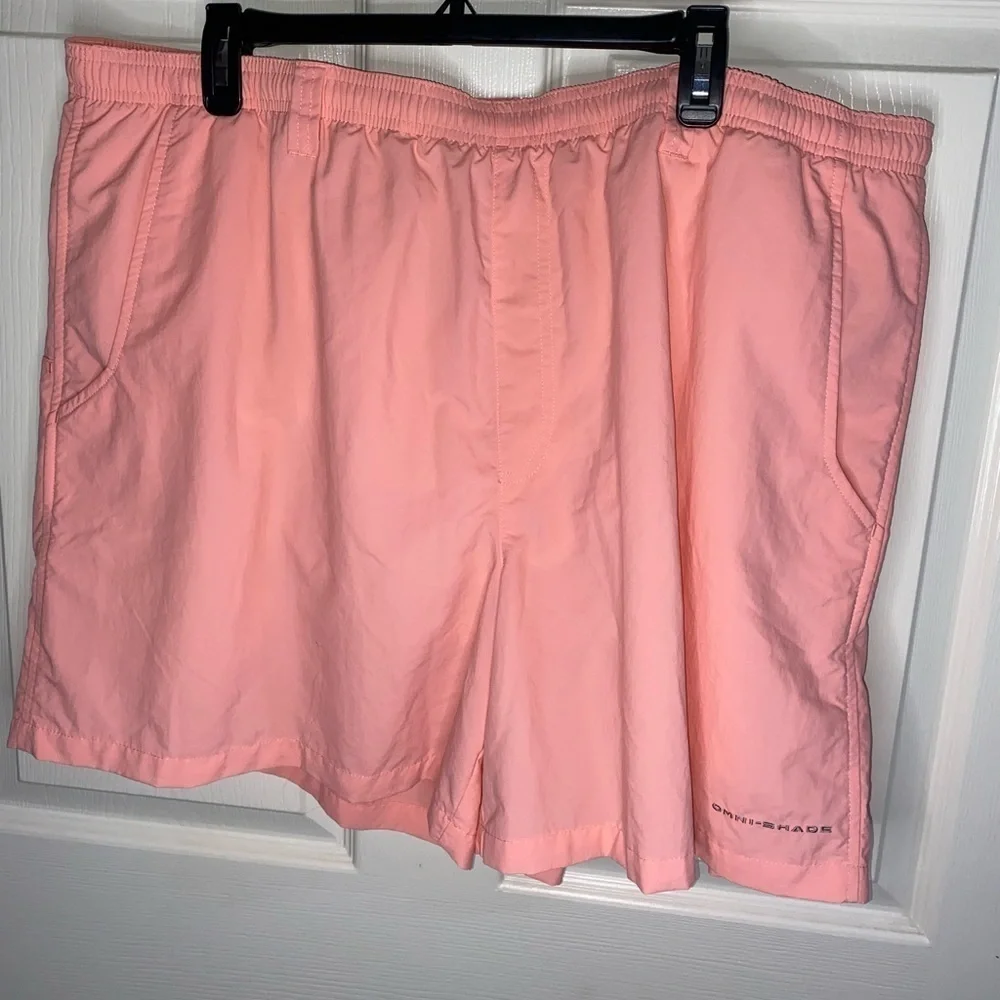Men's Columbia Water Shorts, Swim Trunks, Salmon Pink